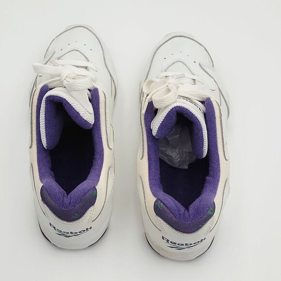 VTG Reebok 1996 Sneakers Sz6 Aurora Plus Retro White Purple NEW Old Stock In Box - Picture 9 of 16